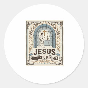 Adesivo Jesus Monástico Minimalista Jesus Monástico Minima