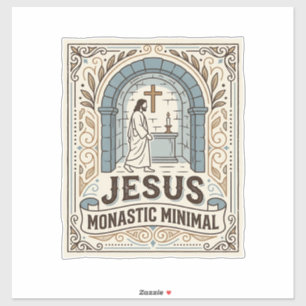 Adesivo Jesus Monástico Minimalista Jesus Monástico Minima