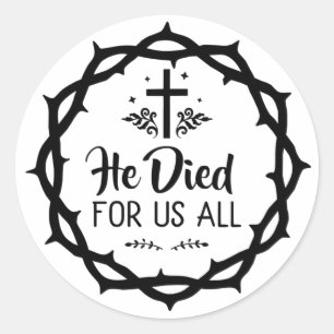 Adesivo Jesus morreu por todos nós