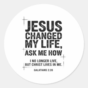 Adesivo Jesus Mudou Minha Vida Pergunte Como Bíblia Cristã