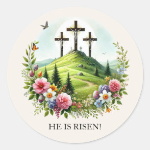 Adesivo Jesus na Cruz Ele Ressuscitou Páscoa