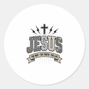 Adesivo Jesus O Caminho A Verdade A Vida Vintage Cristão