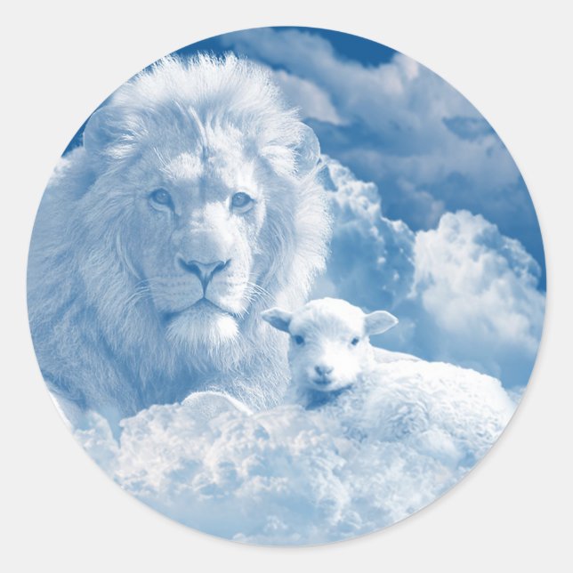 ADESIVO JESUS O LAMB E JESUS O LÍON (Frente)
