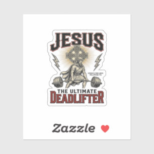 Adesivo Jesus O Levantador de Peso Definitivo Camisa Crist