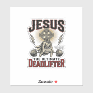 Adesivo Jesus O Levantador de Peso Definitivo Camiseta Cri