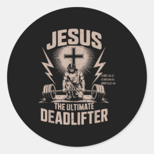 Adesivo Jesus O Levantador de Peso Definitivo Camiseta Cri