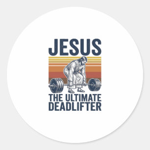 Adesivo Jesus O Levantador de Peso Definitivo Camiseta de 