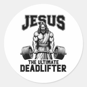 Adesivo Jesus O Levantador de Peso Definitivo Roupa Cristã