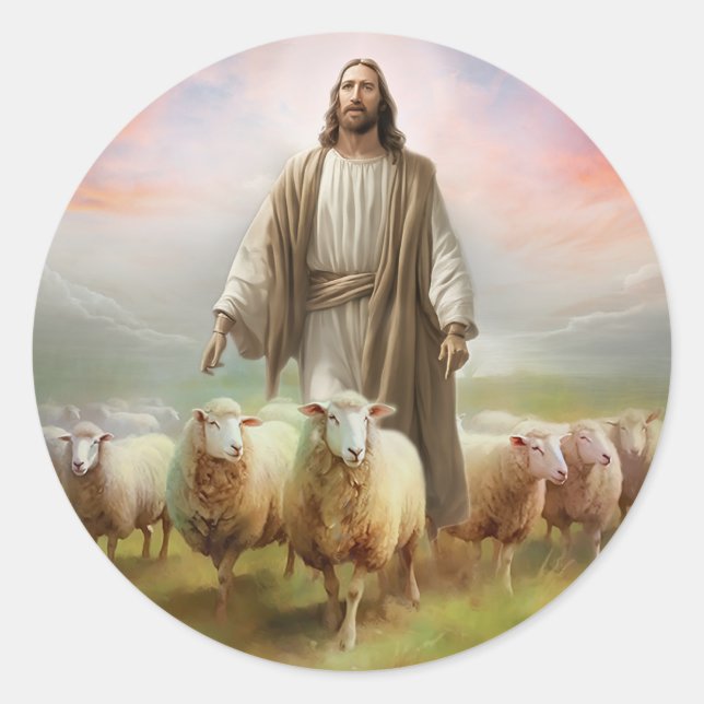 Adesivo Jesus, o pastor (Frente)