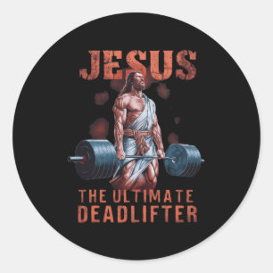 Adesivo Jesus, O Último Deadlifter Christian 1