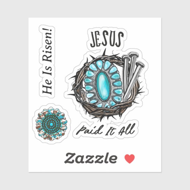 Adesivo Jesus Paguou Todos Os 3 Nail Thorn (Folha)