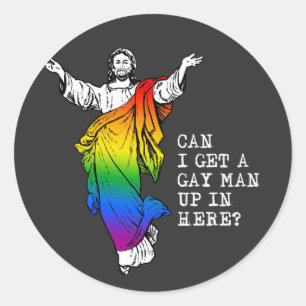 Adesivo Jesus!Posso pegar um gay aqui em T-Shirt?