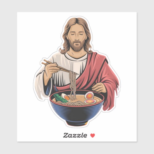 Adesivo Jesus Ramen Amen (Folha)