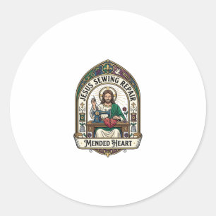 Adesivo Jesus Reparos de Costura Coração Remendado Jesus R