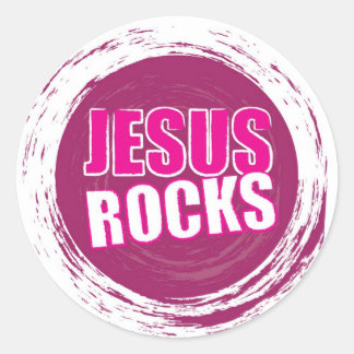 Adesivo Jesus Rocks 1 Rosa