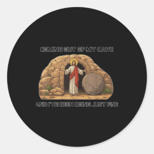 Adesivo Jesus Saindo Da Minha Caverna E Eu Estava Fazendo
