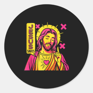 Adesivo Jesus Salva Anime Cristão Coração Sagrado Manga Po