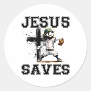 Adesivo Jesus Salva Baseball Cristão Faith Cro Religioso