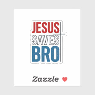 Adesivo Jesus Salva Camiseta de Tipografia Cristã Irmão De