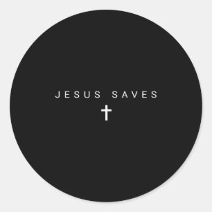 Adesivo Jesus salva Cruz Subtil Cristãos Católicos Mínimos