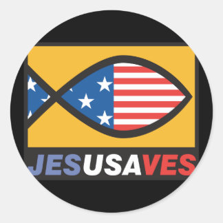 Adesivo Jesus Salva os EUA