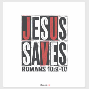 Adesivo Jesus Salva Romanos 10_9 Camisa Cristã Vintage De
