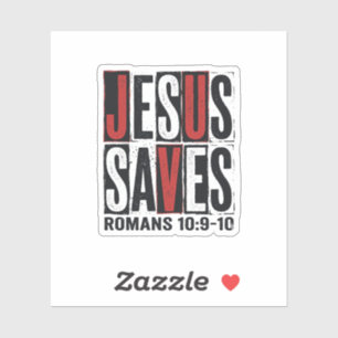 Adesivo Jesus Salva Romanos 10_9 Camisa Cristã Vintage De