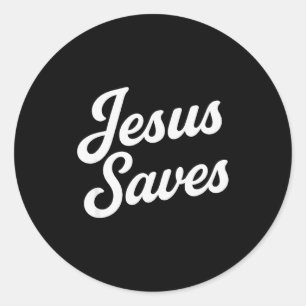 Adesivo Jesus Salva Roteiro Vintage