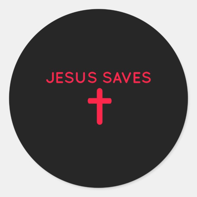 Adesivo Jesus Salva Uma Sutil Fé Cristã Mínima R (Frente)