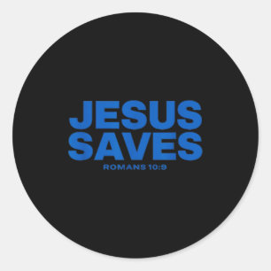 Adesivo Jesus Salva Versículo da Bíblia Romanos 10 9 Decla