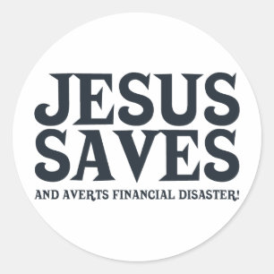 Adesivo Jesus salvar e evita o desastre financeiro