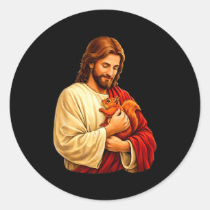 Adesivo Jesus segurando esquilo cristão 