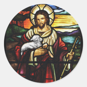 Adesivo Jesus Shepherd com sua ovelha