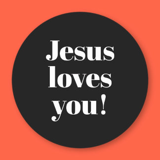Adesivo Jesus te ama! | Estilo tipográfico retrô-moderno