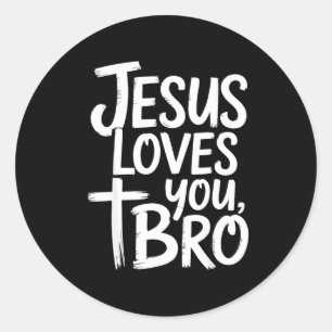 Adesivo Jesus Te Ama Irmão Cristão Religioso 