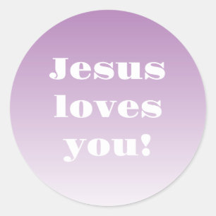 Adesivo Jesus te ama! Qualquer cor ombre