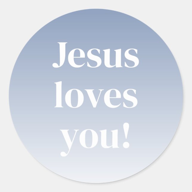 Adesivo Jesus te ama! Qualquer cor ombre  (Frente)
