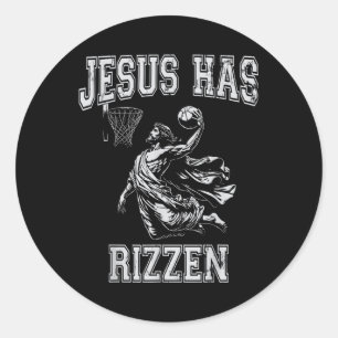 Adesivo Jesus Tem Rizzen Vintage, 90s Engraçado Jesus Joga