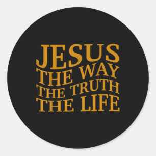Adesivo Jesus The Way-true life Christian Toddler Deus Bro