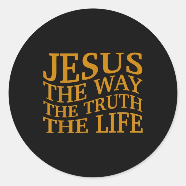 Adesivo Jesus The Way-true life Christian Toddler Deus Bro (Frente)