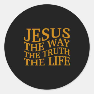 Adesivo Jesus The Way-true life Christian Toddler Deus Bro
