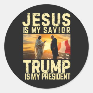 Adesivo Jesus Trump - Jesus É Meu Senhor Salvador