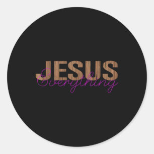 Adesivo Jesus tudo cristão cruza Deus Bíblia de fé R