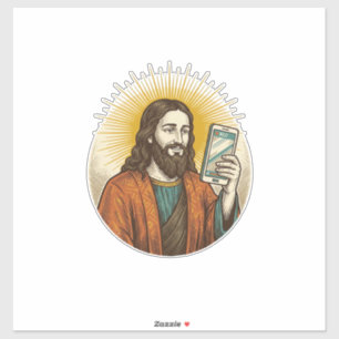 Adesivo Jesus Vídeo Acidental Em Vez De Câmera De Foto Fal