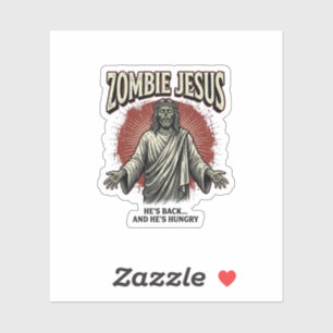 Adesivo Jesus Zumbi Gravura Antiga Design de Camiseta Engr