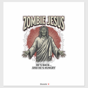 Adesivo Jesus Zumbi Gravura Antiga Design de Camiseta Engr