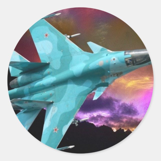 ADESIVO JET DE LUTA RUSSA SU-30 (Frente)