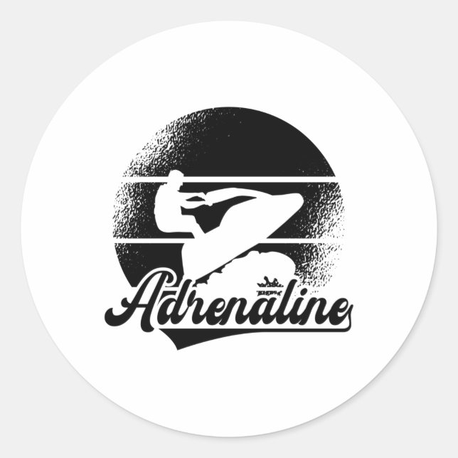 Adesivo Jet Ski Adrenaline Water Sports Jetski Jet Skiing (Frente)