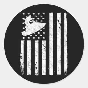 Adesivo Jet Ski Bandeira Americana Dos EUA Jetski