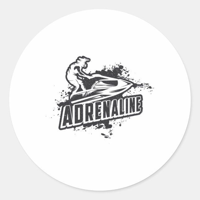 Adesivo Jet Skiing Jet Ski Adrenaline Water Sports Jetski (Frente)